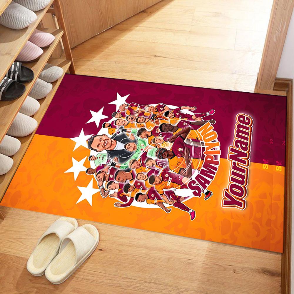 Galatasaray Personalized Name Area Rug Perfect For Hallway Dormitory Outdoor Playrooms Antislip Carpet Anime Office Decor
