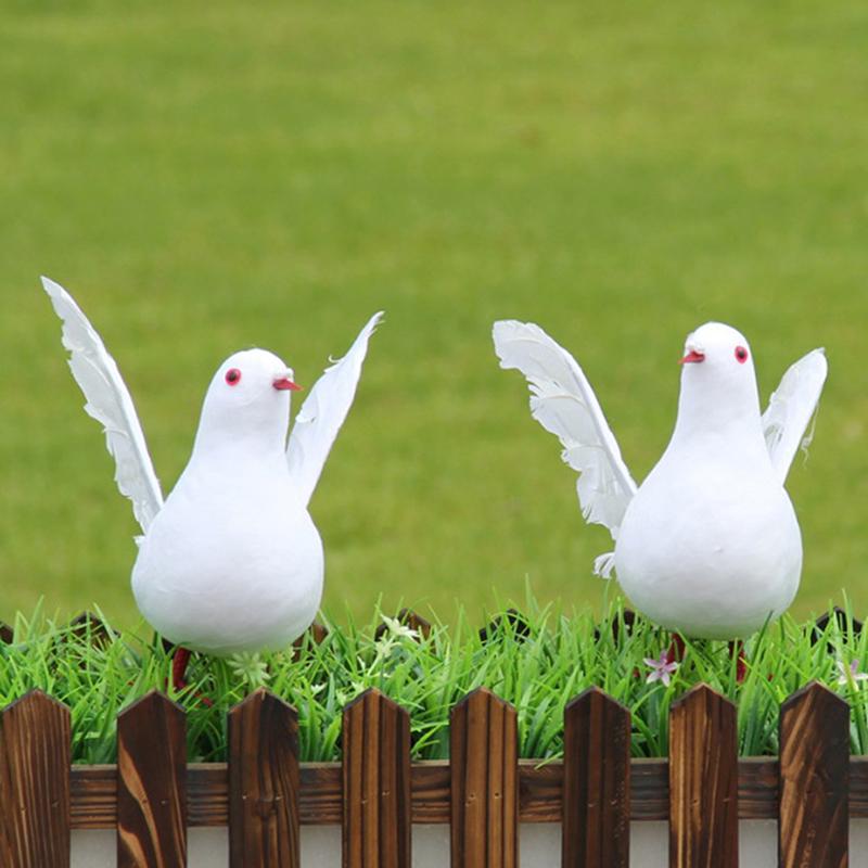 Artificial Simulation Peace Dove Foam Feather Birds Wedding Crafts Ornament