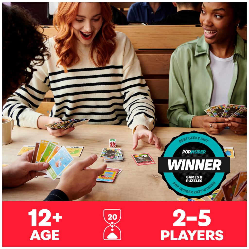 Spin Master Games Dumb Ways To Die Card Game Card Game Based On the Viral Video Adult Party Game Adult Game Fun Game for Families and Kids Ages 12 and