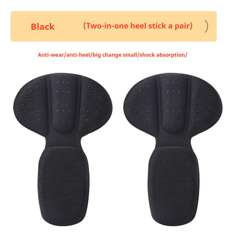 Защитные подушечки для ног, обезболивающие гелевые наклейки на пятки, уменьшитель размера для туфель на высоком каблуке, нескользящие стельки для обуви, Т-образная подушечка для ухода за ногами, 1 пара