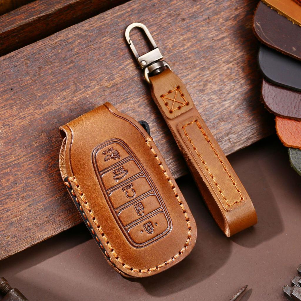 Leather Car Key Cover for Hyundai Fiesta - Cross-Border Hot-Selling Accessory