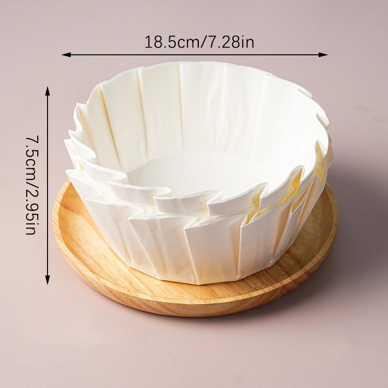 Поднос для масляной бумаги для чизкейка Basque Cheesecake Складная форма для торта Одноразовая антиадгезионная бумага для муссовых тортов Бумага для выпечки с масляными краями