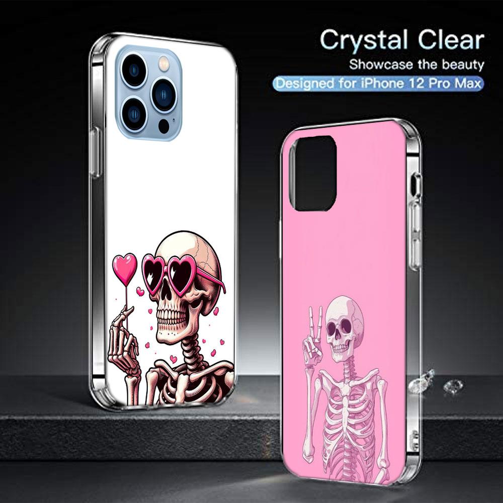 A Funny Skeleton Skull Cases Phone Case For Iphone 17E 16E 17 Air 16 Pro Max 15 Pro 14 Plus 11 13 12 Mini Cover Cases Compatible