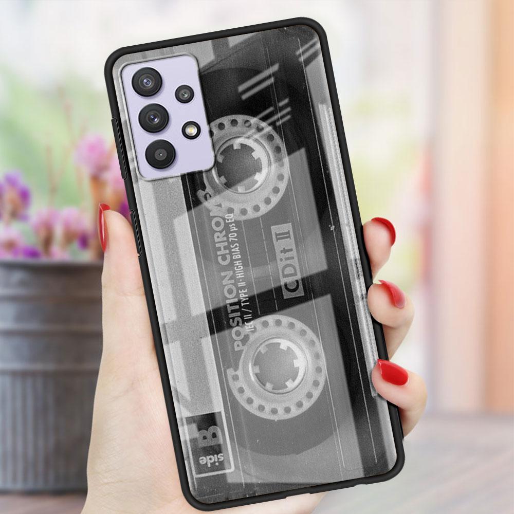 Винтажный стеклянный чехол-кассета для камеры Samsung Galaxy A52 A71 A50 A51 A70 A21s A31 A72 A10 A12 A30 A22 5G чехол для телефона