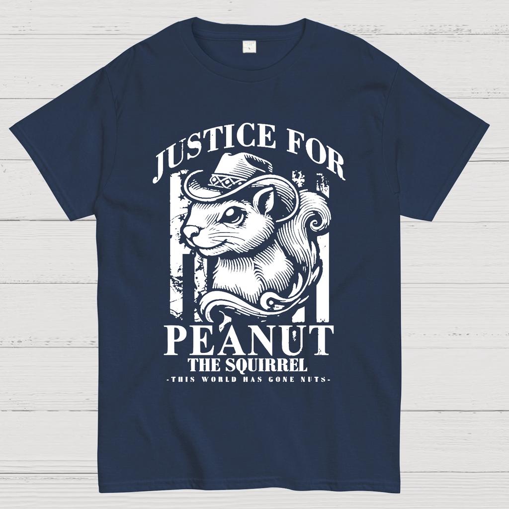 Justice For Peanut The Squirrel This World Has Gone Nuts Cotton Summer Casual Cool Loose T-Shirt