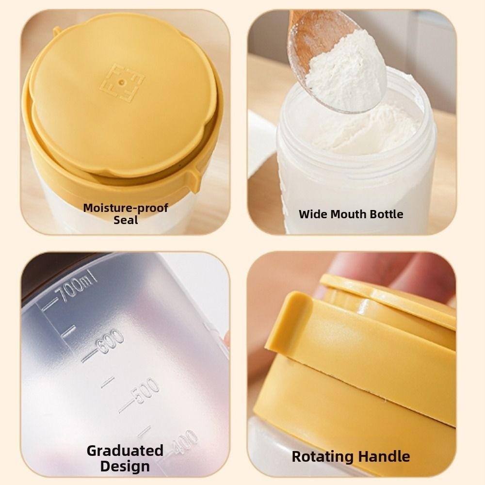 Rotary Mixing Chamber Flour Shaker Plastic Seasoning Shaker New Design Powder Shaker Bottle
