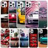 JDM Машина MX5 Милый Мягкий Чехол для iPhone 16 17 Air 15 14 Pro Max 16E Чехол для Телефона 13 Mini 12 11 7 SE 8 Чехлы с Рисунком Подходящие 16 17
