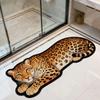 Anti-slip Tiger Carpet Rug 2D Flat Wolf Floor Mat New Lion Doormat  Bedroom Bathroom