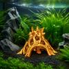Пористая корневая структура 3D-печатная пещера-укрытие для аквариума, Полая декорация для аквариума в форме дерева, Натуральное украшение-укрытие для разведения креветок,