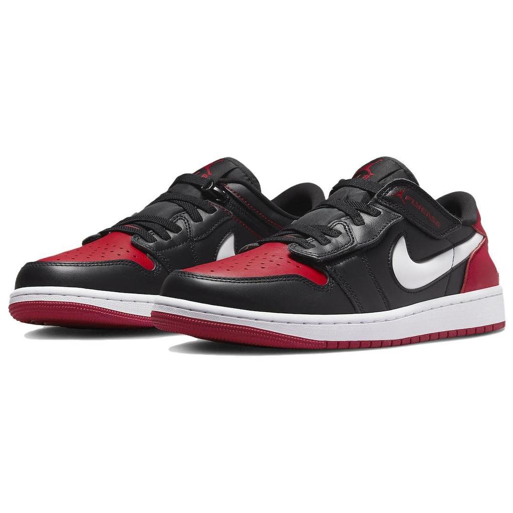 Мужские кроссовки Air Jordan 1 Low FlyEase Alternate Bred Toe Black Gym-Red White DM1206-066