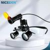 Adjustable 2.5X - 3.5X  Magnification Dental Binocular Loupes 5W Headlight Surgical Medical Magnifying Glasses