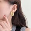 Harvest Wheat Ears Simple Temperament Ear Clips Mosquito Coil Disc Exquisite Full Zirconium High-end Earrings Light Luxury Versatile Earrings