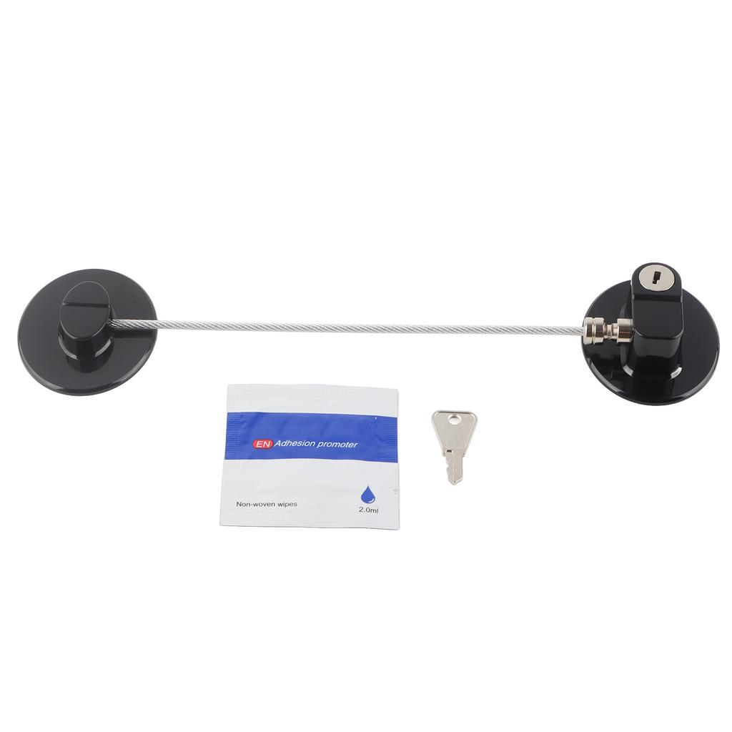 Замок для холодильника Комбинированный дизайн Прочный металл АБС Многофункциональный замок для морозильной камеры для шкафа Окна Двери FQ3 Черный