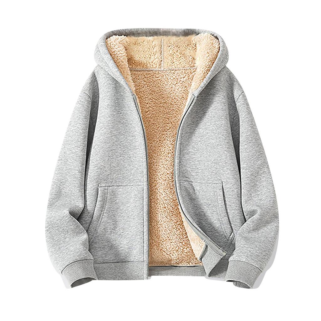 Мужское пальто тяжелое и флисовое толстое мужское толстовочное пальто с капюшоном