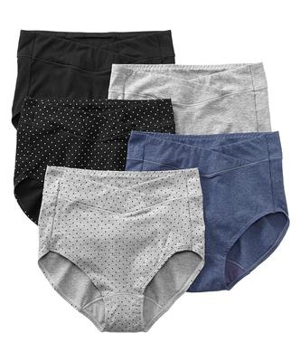 Хлопок удобный вокруг большого комплекта 6L Высокая талия, шорты с глубоким вырезом, смесь, эластичный, живот, женский, размер, 5, базовый,