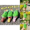 Adorable Plush Crocodile Pull Keychain Cute Cartoon Accessory Gift For Kids