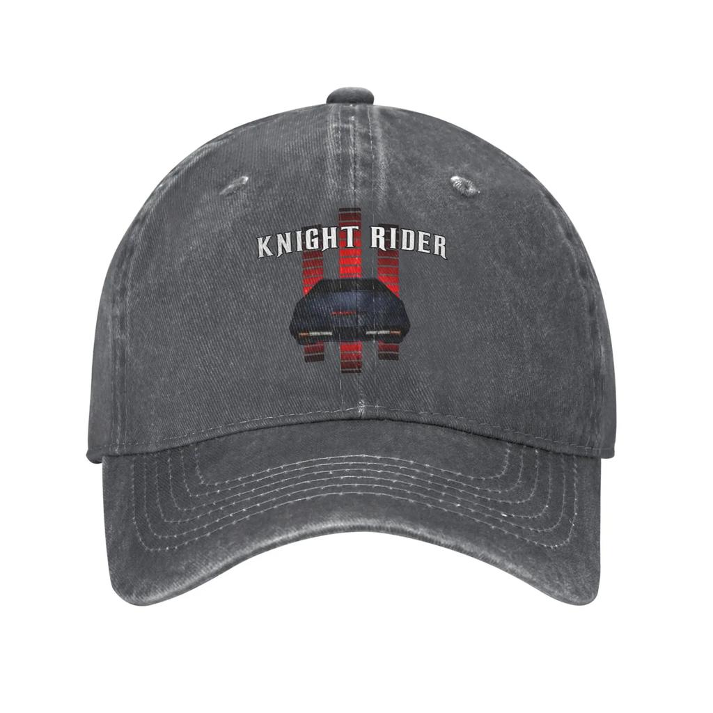Knight Rider Supercar Baseball Cap Fashion Distressed Washed KITT TV Show Headwear Unisex Women Outdoor Activities Adjustable Hat