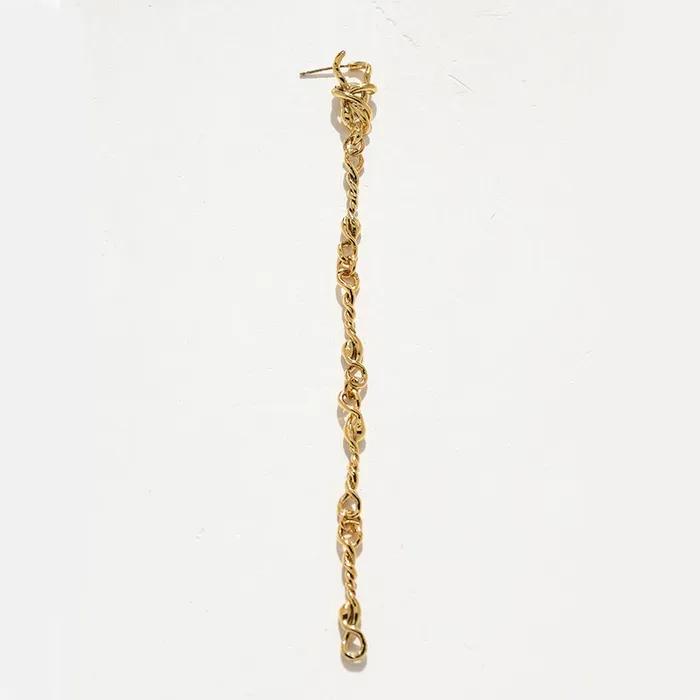 The Frayed Mooring Rope Single Earring, Gold