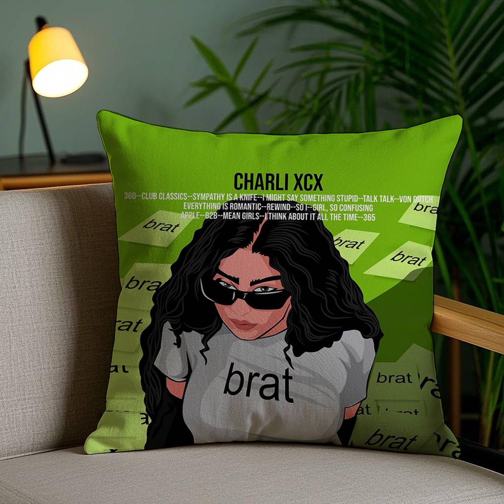 C-Charlis XCX B-BRAT Наволочка Диван Короткий Плюш Двусторонняя HD Печать Комната Домашний Офис Подарок Чехол для Подушки