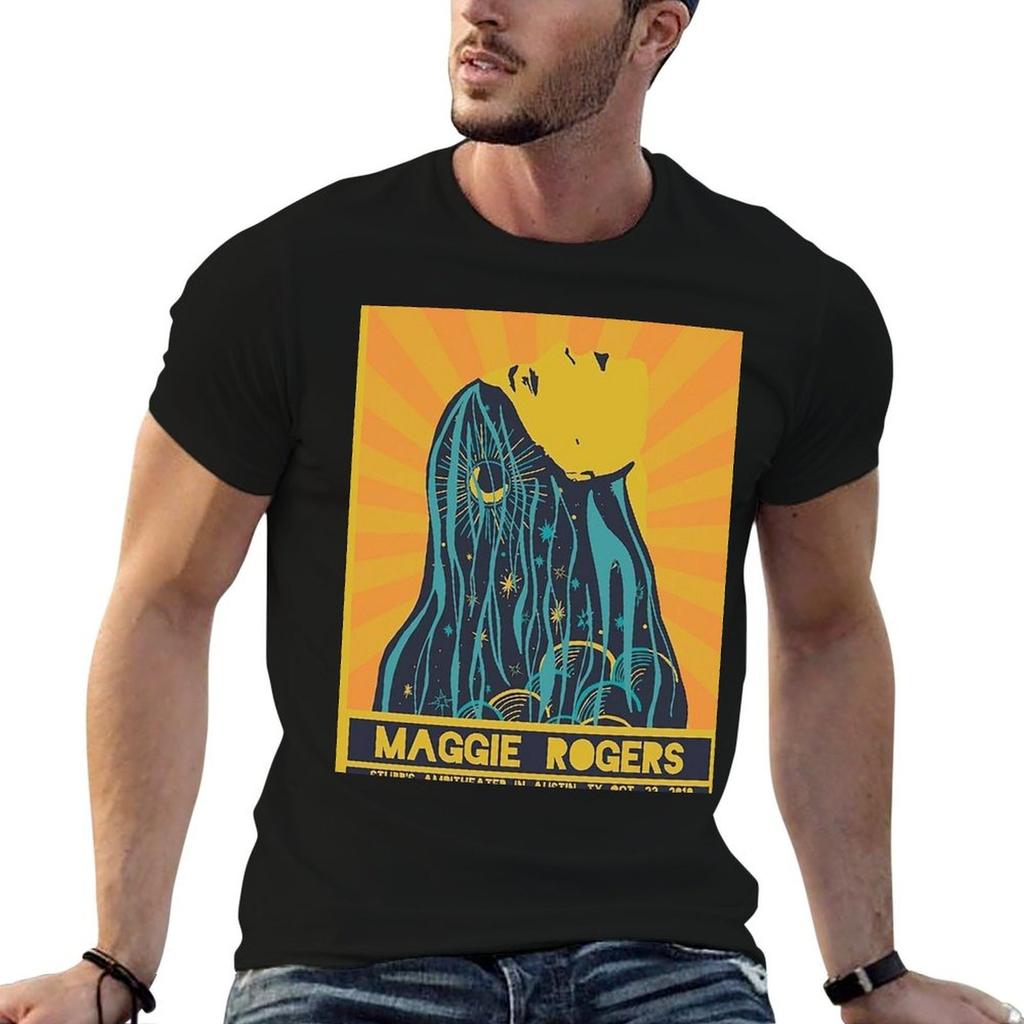 Maggie Rogers Concert Austin T-Shirt Outdoor Work Short Sleeve Top