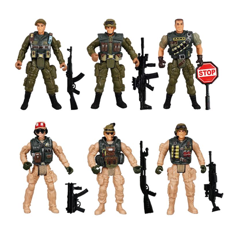 1:18 Армейских Солдат Полицейский Пожарный Исследователь Охотник Фигурки Действия Игровой Набор Военный Террорист Команда SWAT Игрушки Для Мальчика Подарки