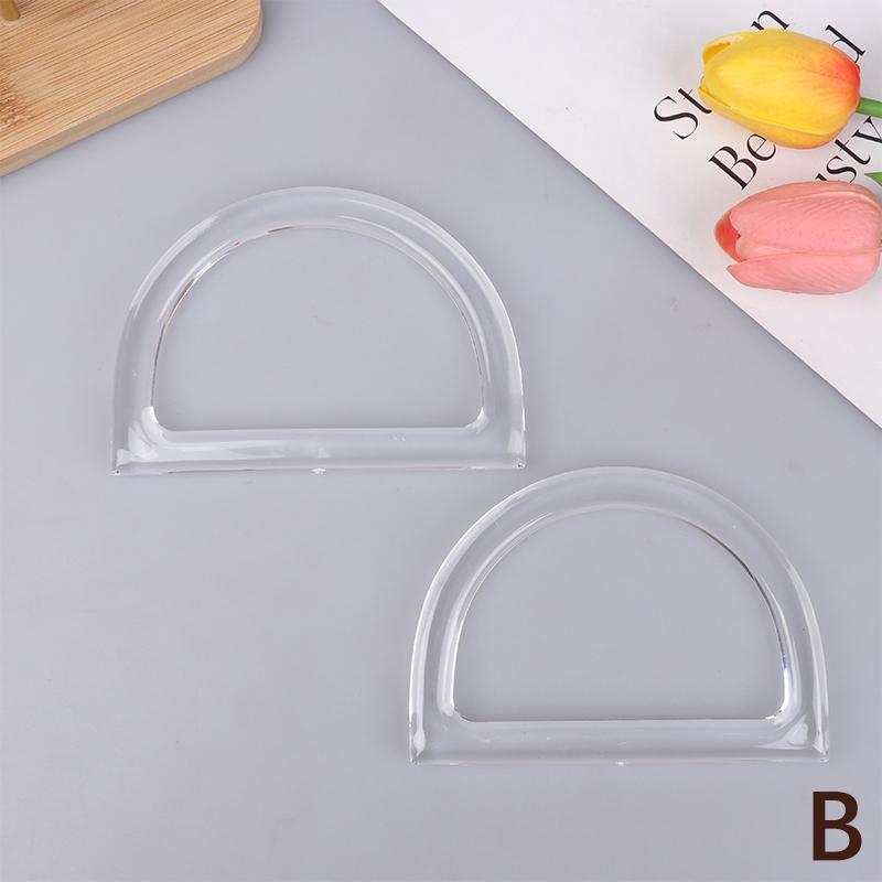 2Pcs D Shape Bag Handles Diy Replacement Handbag Tote Handles Decorative Bag Handles Purse Crochet Bags Making Supplies