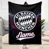 Bayern Munich Soccer Match Customize Text Blanket Cozy Customizable Blanket Comfortable for Bed Seaside Couch Office Four Seasons Universal