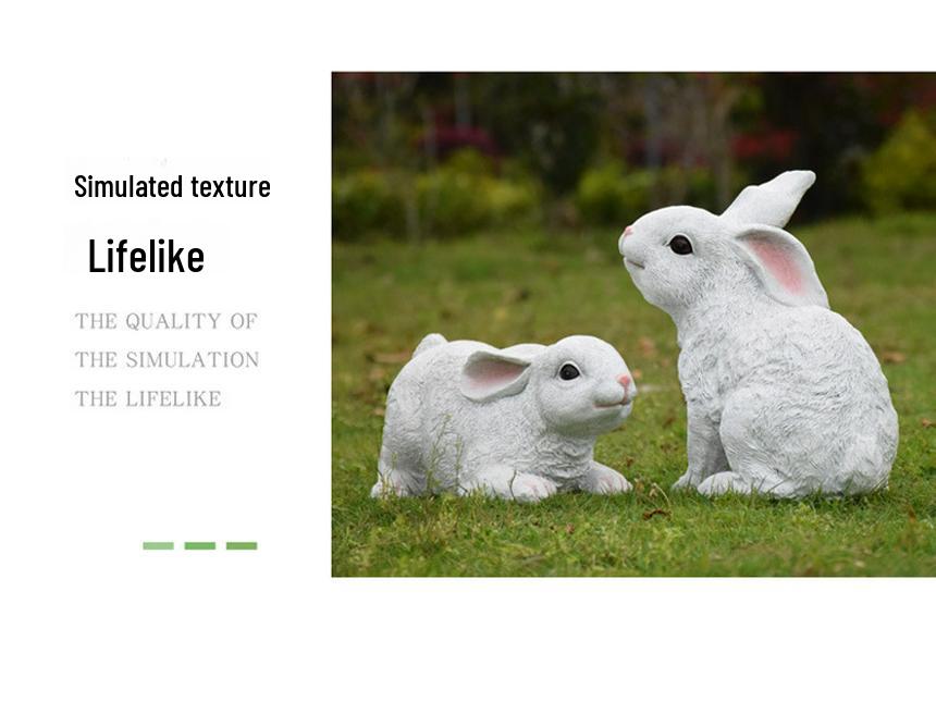 Садовые фигурки кроликов из смолы: Декоративные имитационные животные