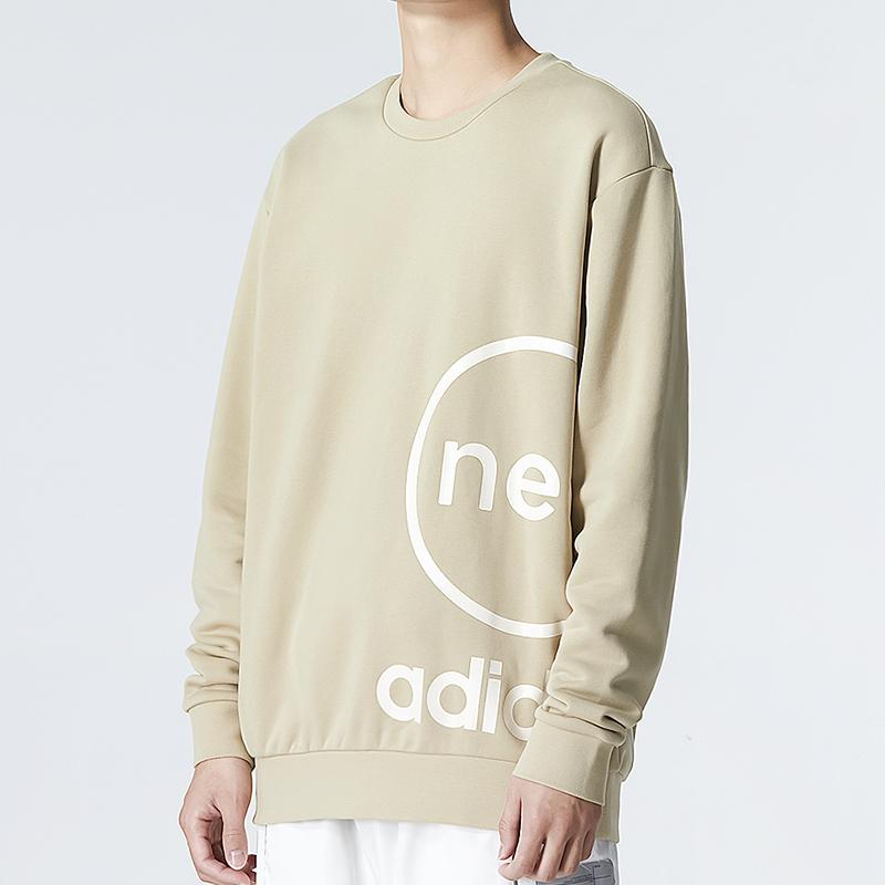 adidas Мужские толстовки Neo Светло-коричневые с круглым вырезом Умеренные Другие HN8732