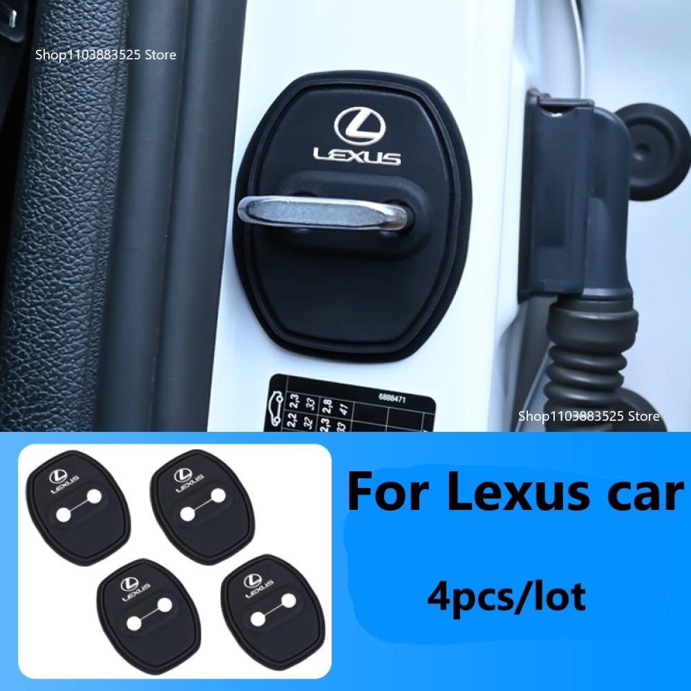 4PCS Car Door Lock Buckle Silicone Cover Sticker For Lexus RX300 CT200H ES200 GS300 IS250 ES LS LC NX UX RX RZ GX LX LM G etcJT3