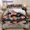 Bt Friends Together Heart Three-piece set (1 * duvet cover + 2 * pillowcase, without core) 2D Flat Duvet cover and pillowcase Bedding set