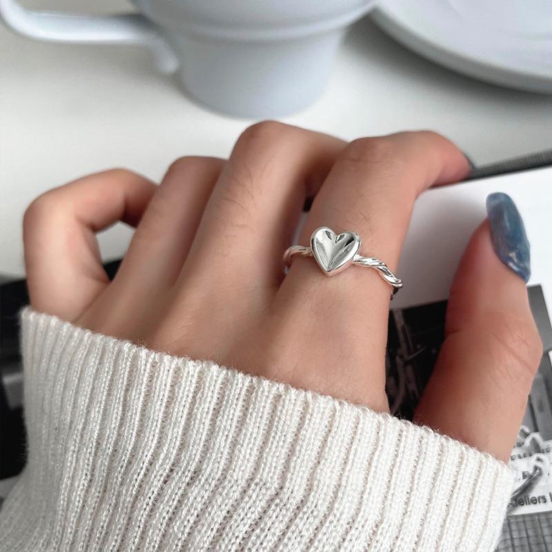 Кольцо из стерлингового серебра 925 пробы с неровным жемчугом - Женское стильное минималистичное кольцо с открытым дизайном