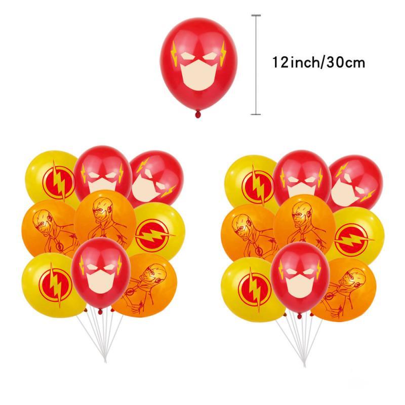 Набор украшений для дня рождения в стиле Флэша с баннером, топпером для торта и воздушными шарами