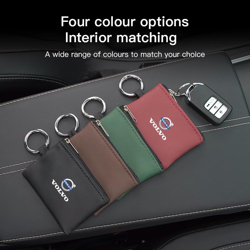 Car Keychain Key Storage Bag Anti-Lost Loop Sticker For Volvo ES90 EC40 EX40 EM90 XC90 V90 V60 XC60 V40 S80 S60 S90 C40 XC40 V70