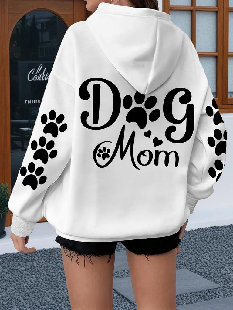 Unisex Hoodies Funny Dog Paw Autumn Winter Warm Sweatshirt Y2k Streetwear Casual Hoody Cartoon Sweatshirts Tops Hoodie