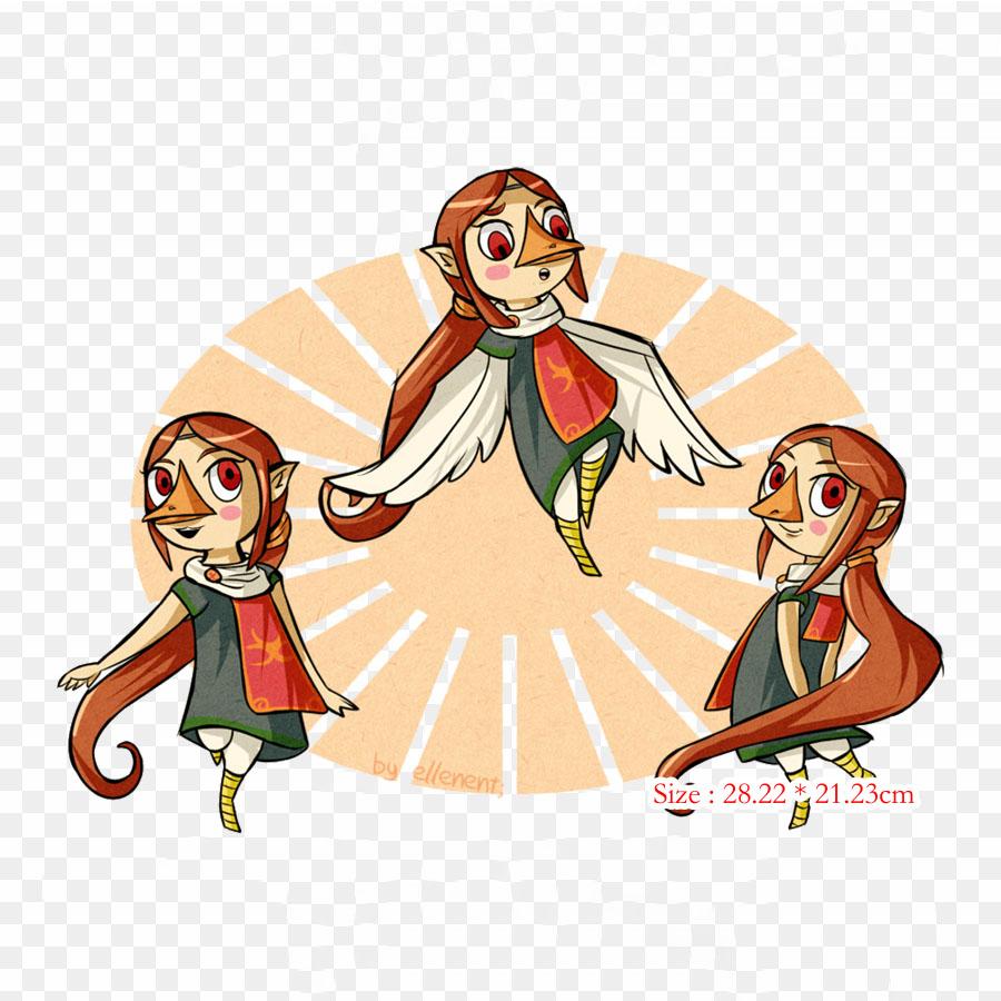 Cartoon The Legend Of The Wind Waker Princess Iron On Heat Transfer Printing Vinyl Patches Sticker for Clothes DIY Appliques Washable Patches