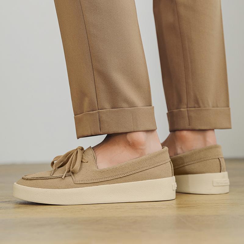 Модный тренд Мужская обувь Ретро лоферы Слипоны Балетки Новый тренд Весна Осень Платформа Замшевая обувь Мягкая подошва Обувь для вождения для мужчин