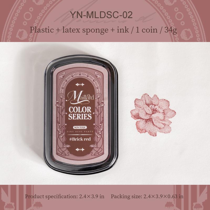 JIANWU Maillard Color Series Vintage Plastic Sponge Landscape Material Collage Inkpad Creative DIY Journal Stationery