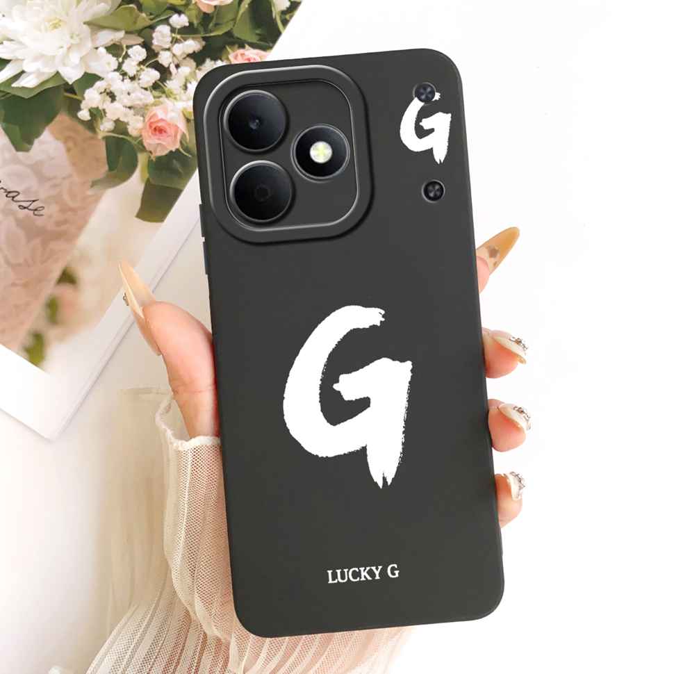 Чехол для Realme Note 80 4G RMX5388 Счастливыми буквами A-Z Силиконовая задняя крышка для Realme Note80 4G 6.74" Чехлы для телефона с полной защитой