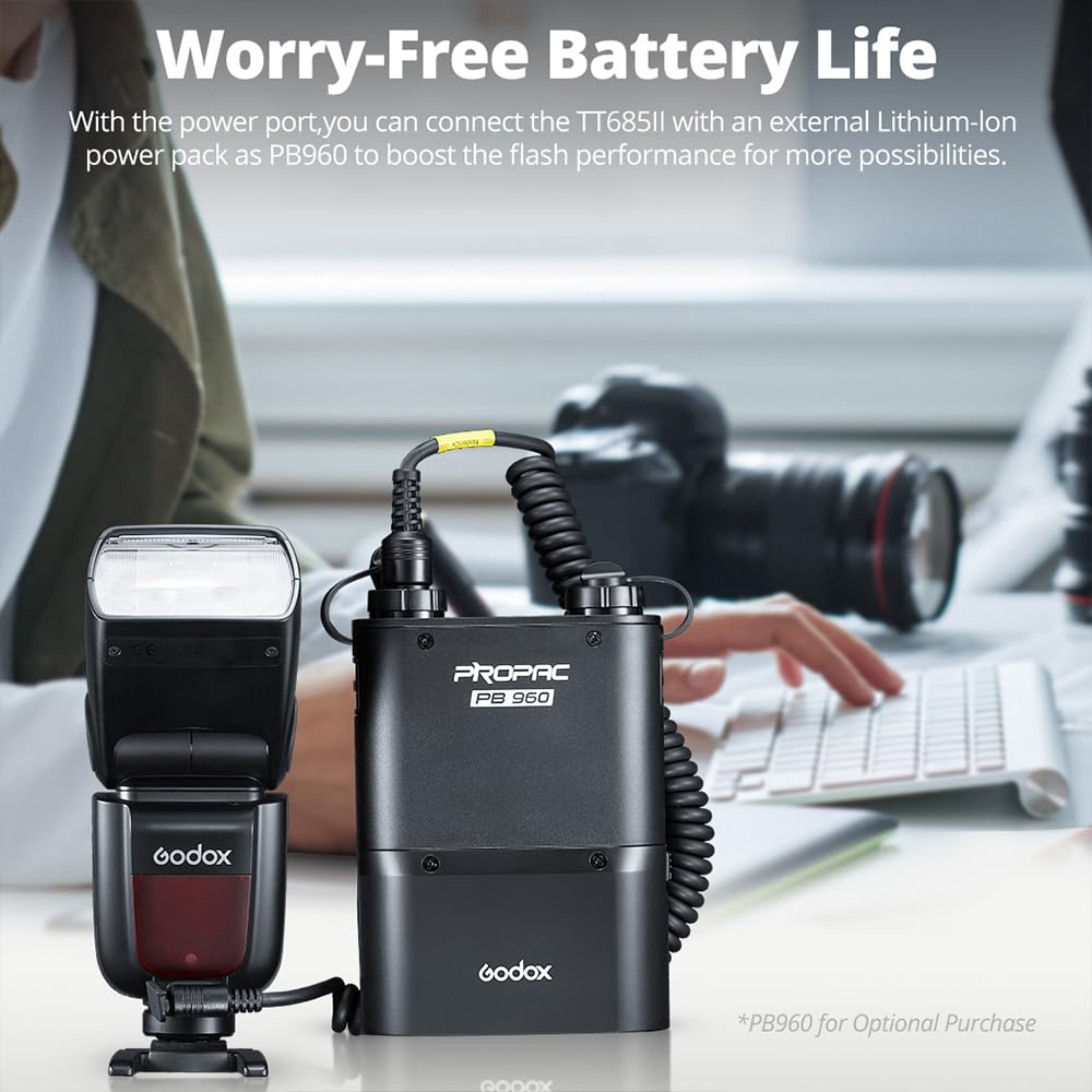 Авторизованная вспышка GODOX Flash Strobe GN60 TTL Speedlite Strobe HSS с высокоскоростной синхронизацией и временем перезарядки, беспроводная система X, совместимая с камерами FUJIFILM [GODOX