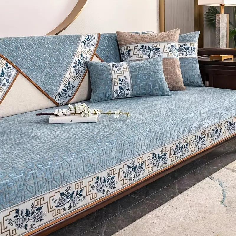 Чехол для дивана Geometry Jacquard Chenille на все времена года, для гостиной, нескользящий чехол для сиденья дивана, чехол для дивана, полотенце для дивана