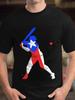 Men's Puerto Rico Baseball Tshirts 3D Print Casual Short Sleeve Crew Neck Tee Shirt Top Summer Fashion Oversized Tshirt For Men