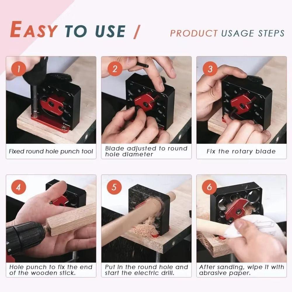 Adjustable Dowel Maker Jig 8 Holes Electric Drill Milling Dowel Dowel Cutter Plate  Round Rod