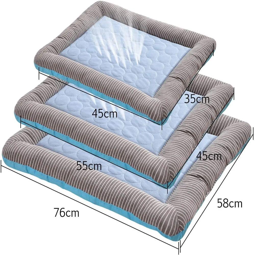 Ice Silk Material Cooling Pad Bed for Dogs Cats Soft Summer Sleeping Puppy Kitten Cool Mat Breathable Pet Nest Pet Blanket