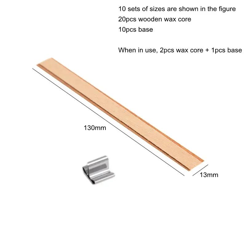 10 наборов Натуральный Деревянный Воск Фитиль DIY Материал для Свечей Соевый Воск Ароматерапия Бездымный Экологичная Защита Окружающей Среды Деревянная Стружка Держатель Фитиля