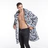Autumn and Winter New Men's Faux Fur Coat Tiger Pattern Long Coat Fashion Trendy Men's European and American Large Sizes