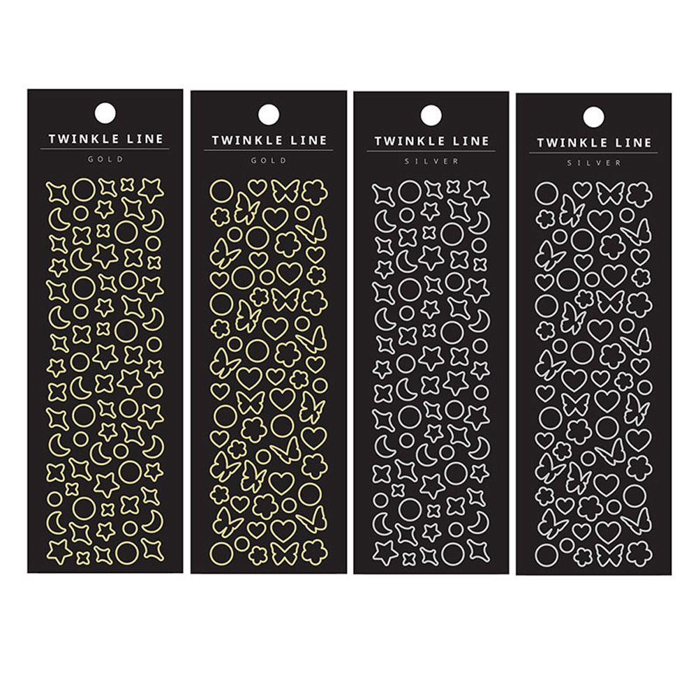 Decoration Stickers Transparent Bronzing Stickers Stars Moon Fantasy Series PVC Laser Stickers