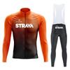 Men Women Cycling Jersey Set Long Sleeve Quick Dry Mountain Bike Riding Apparel Sportswear