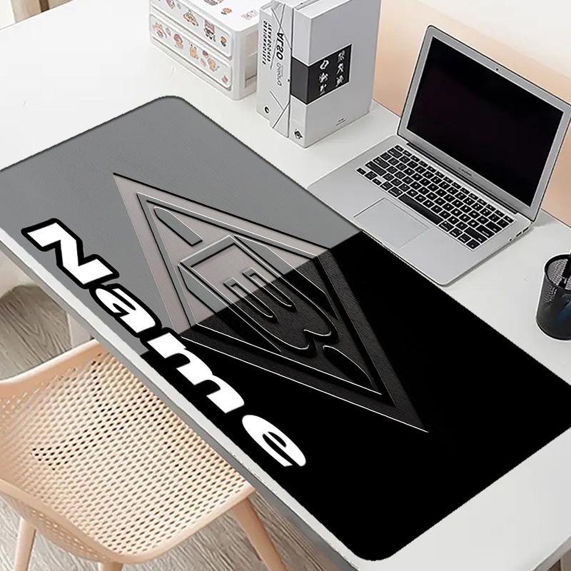 Custom Name Personalized Borussia Monchengladbach Pattern Mousepad, Laptop PC Desk Mat, Decorative Desk Mat for Home Keyboard Pad Gift