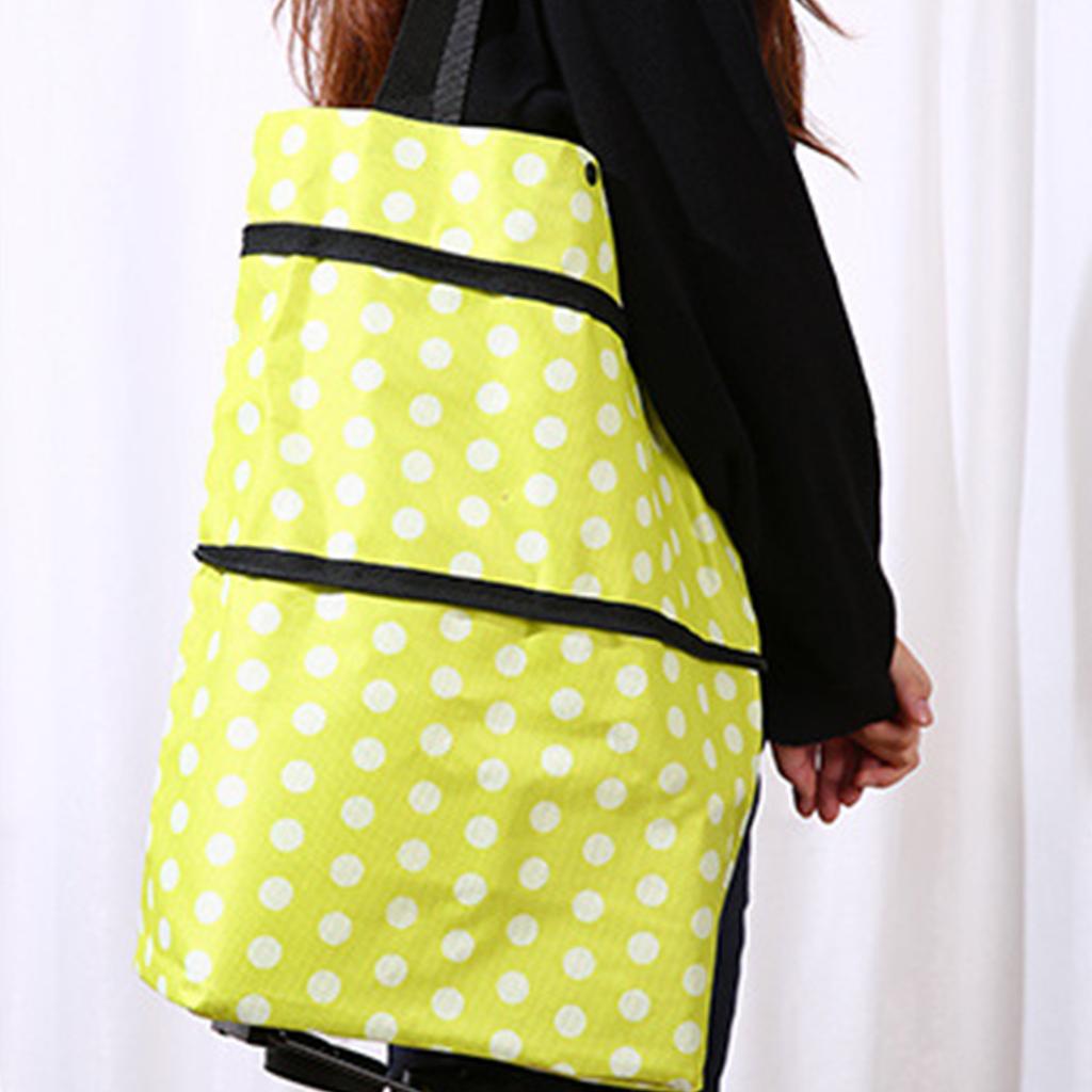 Складные сумки на тележке, сумка для покупок на тележке с колесами, складная тележка для покупок 2 в 1 для домашнего супермаркета, прочная сумка